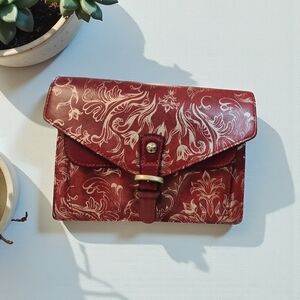 Patricia Nash Elegant Red Floral Women's Clutch